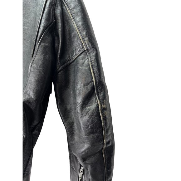 Vintage 70’s Cycle Champ Harley Davidson AMF Leather Jacket, Size 38R - Picture 12 of 14